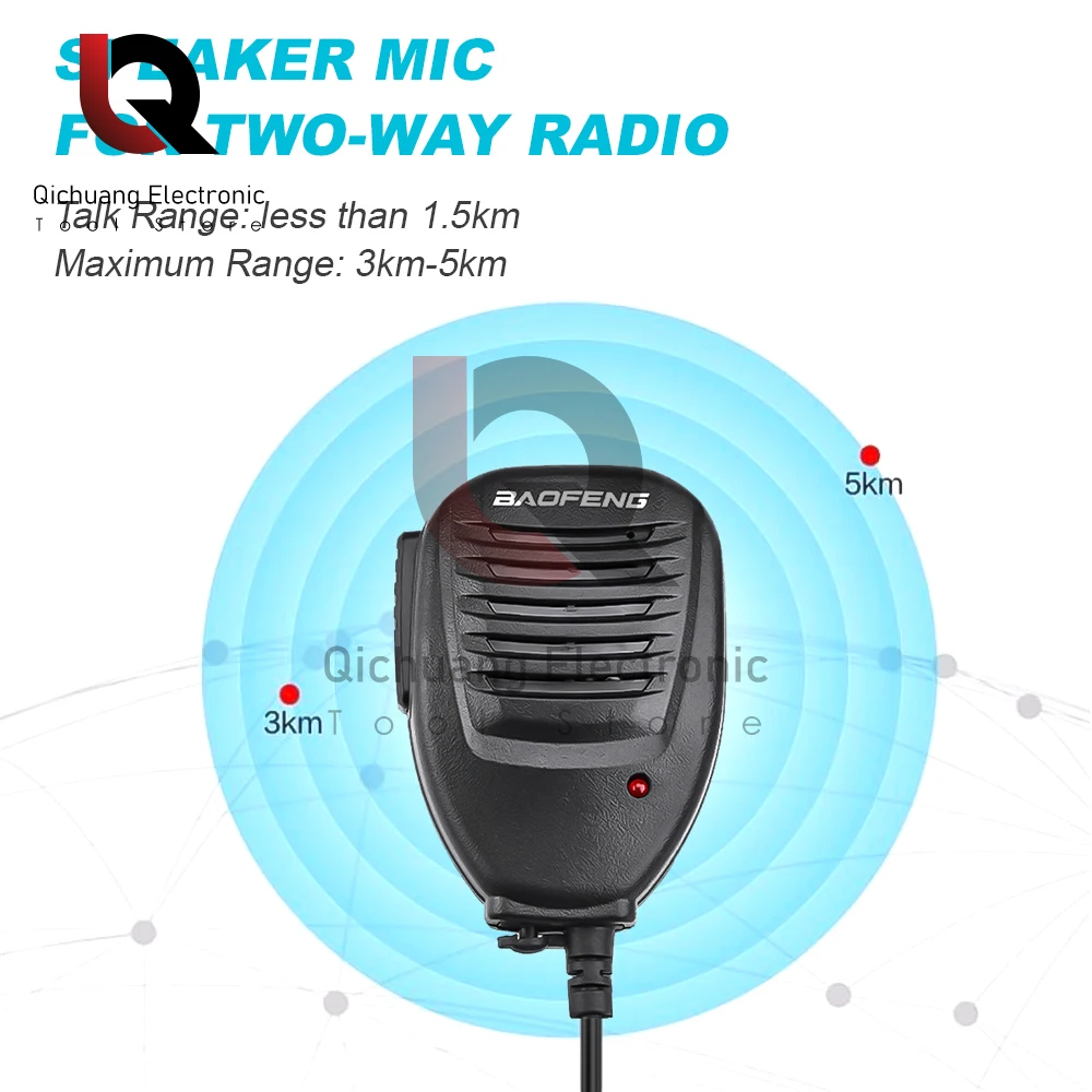 Original Communication Radio Walkie-talkie Handheld Microphone 50km Communication Accessories For Patrol Duty Business Activitie