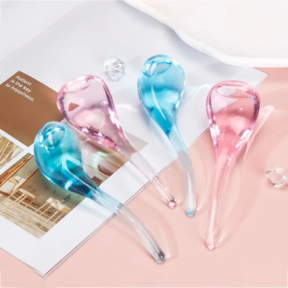 

Portable Facial Massager Spoon Glass Reusable Beauty Ice Ball Reduce Puffiness with Glitter Powder Skin Care Tools Daily Beauty