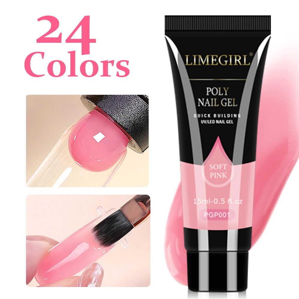 Limegirl Acrylic Manicure Kit UV LED Light Semi-Permanent Gel Varnish Kit Gel Extension Nail Kit Dryer Soak Manicure Tool Kit 4