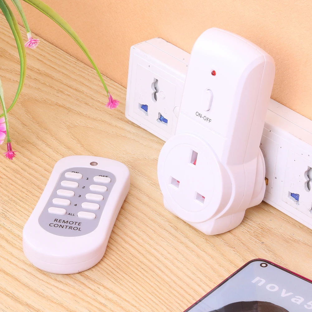 UK Plug Excellent Craftsmanship Well Durability Wireless Remote Control Smart Socket Electrical Outlet Lamp Power Switch