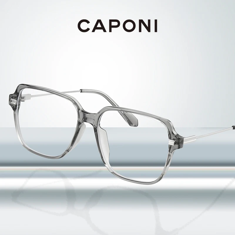 

CAPONI Light Weight TR90 Frames Glasses For Women Trendy New Design Eyeglasses Frame BLue Light Blocking Computer Glasses JF7512