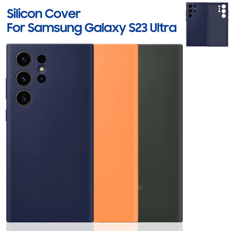 

Чехол из жидкого силикона для Samsung Galaxy S23 Ultra SM-S918B, мягкие противоударные Чехлы для телефона