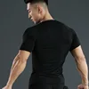 Fitness T-Shirts Quick Drying Gym Jersey Sports Running Short Sleeves Compression Shirt Elastic Tight Men Sportswear Clothing 3