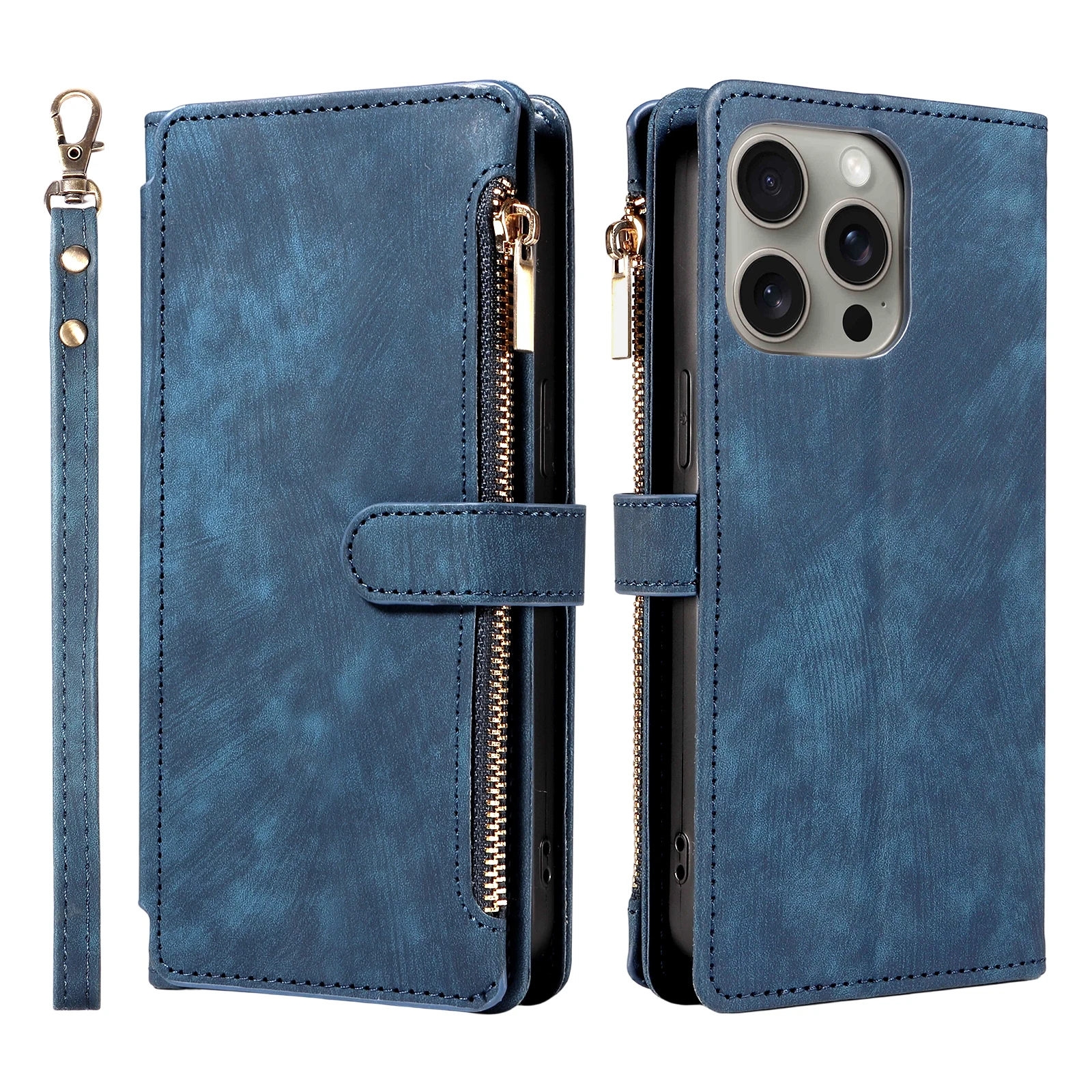ตัวเลือกสินค้า เคสหนัง PU แม่เหล็กพลิก ป้องกันการโจรกรรม พร้อมซิปใส่บัตร