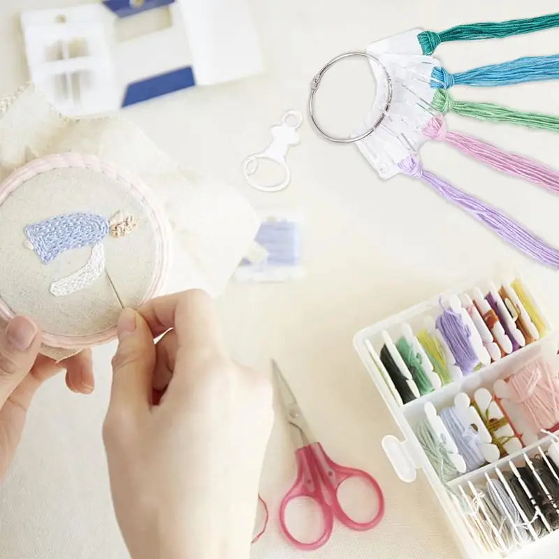 Acrylic Thread Drops Thread Winding Boards Floss Bobbins Cross Stitches Floss Drops Bobbins Organizer Cross Cotton
