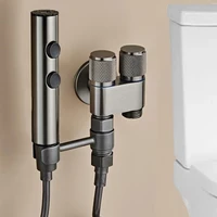 Toilet Spray Gun Set  Two Modes for Bathroom Cleaning Feminine Cleansing Bidets Stainless Steel Handheld Spray Gun Accessories 1