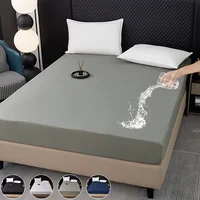 Waterproof Mattress Protector Cover, 100% Polyester & Polyurethane, Hypoallergenic Soft Sanded Fabric, Deep Pocket Fitted Sheet