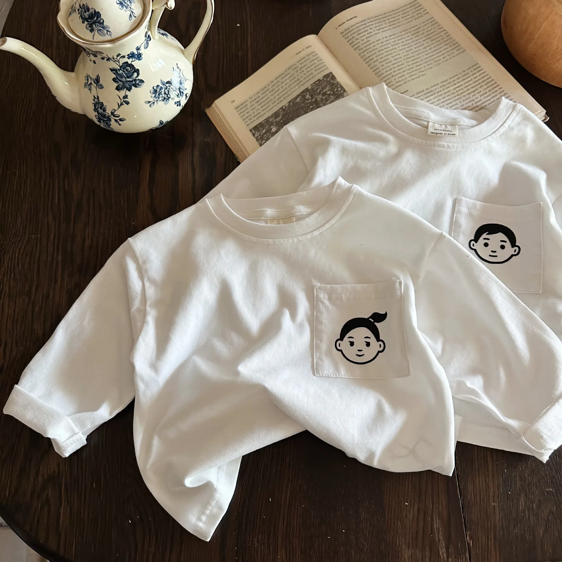 

Children Clothing Kids T-shirt Spring Autumn Boys Long Sleeve Korean Style Loose Girls Casual Simple Long Sleeve T Shirt