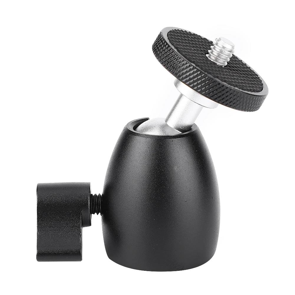 1/4in Mini Ball Head Aluminium Alloy Metal Camera Mount Bracket Holder for SLR Camera Tripod Monopod Lamp Holder tripod ball head cold shoe ball head
