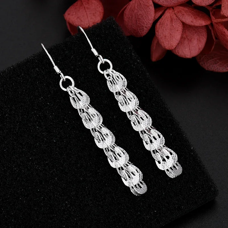 925 Sterling Silver Jewelry Set For Women Necklace Bracelet Earrings