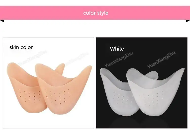 Silikon-Zehenschutz, Vorfußpolster, Einlegesohlen, bequemes Schuhpolster, Schmerzlinderung, rutschfeste Silikon-Schuh-Einlegesohle für die Fußpflege von Frauen – Detail 4