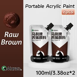 Vibrant 43 - Color Acrylic Paint Set for Creative Projects, 100ml Each (RAW BROWN)