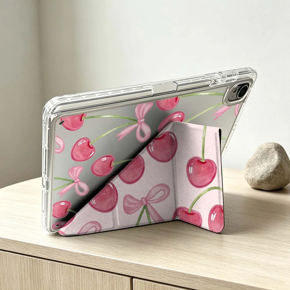 Cartoon Bow and Cherries Tablet Case - Soft and Stylish Design