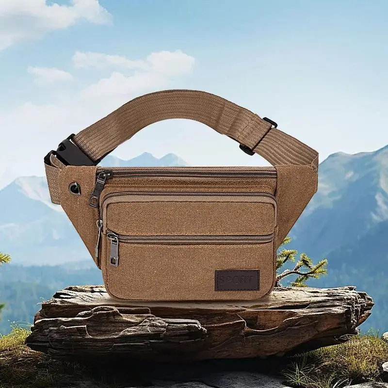 Fashion Women Men Waist Packs Multi-Pockets Fanny Pack Pouch Hip Purse Satchel Canvas Belt Bags Casual Wallet