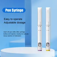 Stylo d'injection d'insuline stérile jetable, dose réglable 60U avec cartouches de 3 ml, compatible avec les embouts de stylo de 4 mm et 5 mm 3