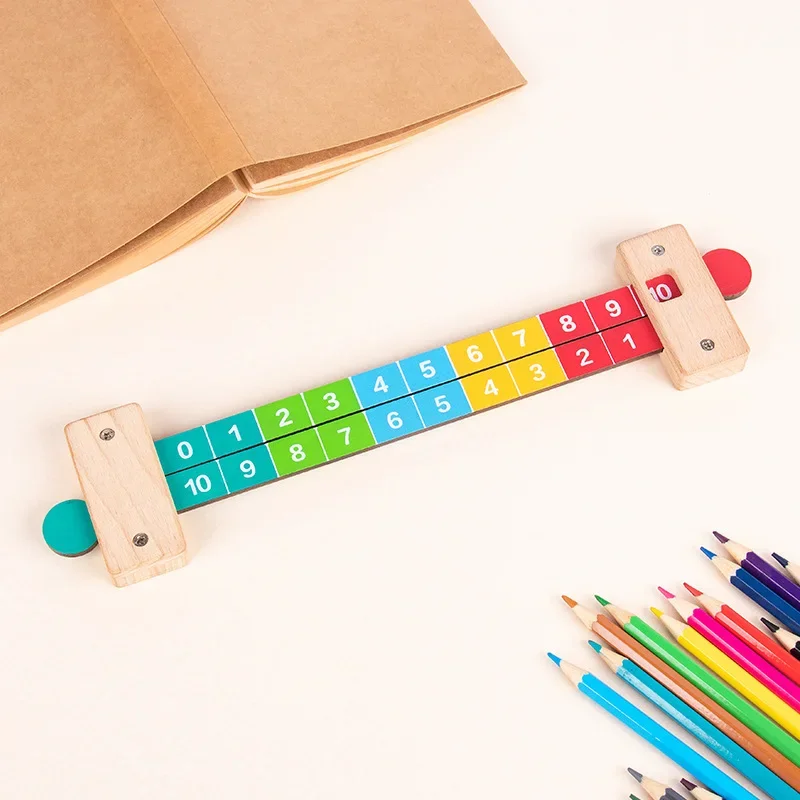Math Teaching Aids First Grade Students Early Childhood Education Toys for Children Kindergarten Math Number Decomposition Ruler 5