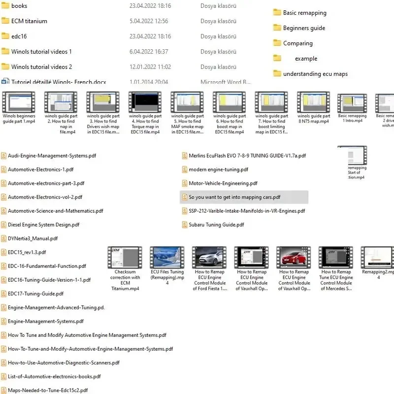 Newest Ecu Softwares 800GB 2023 Chip Tuning Files Over 200.000 Moded Stage Tutorial Videos Damos 6