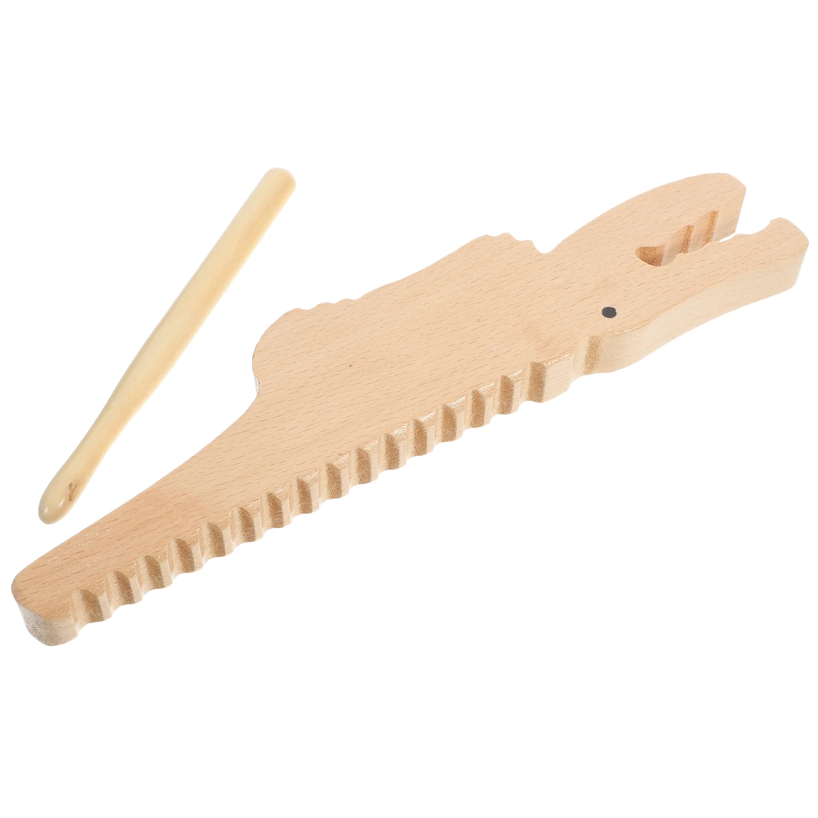 1 Set Van Guiro Percussie-Instrument Houten Krokodilinstrument Alligator Muziekinstrument