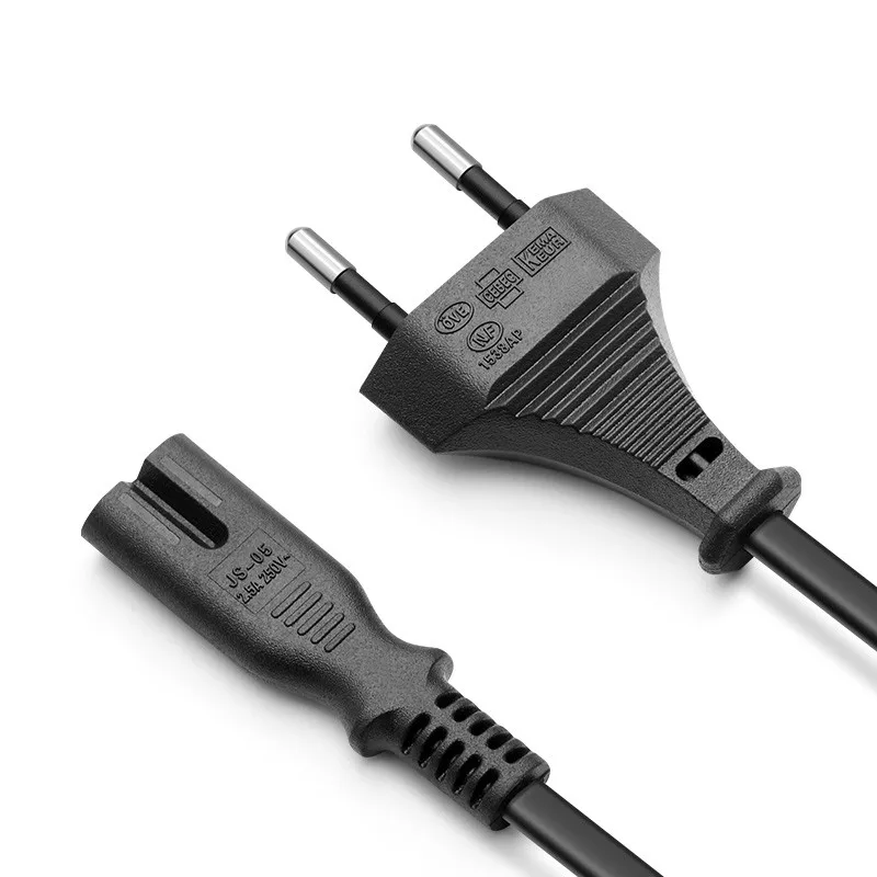 EU Power Cable 2pin IEC320 C7 Power Extension Cord For Dell Laptop Charger Canon Epson Printer Radio Speaker PS4 XBOX One S