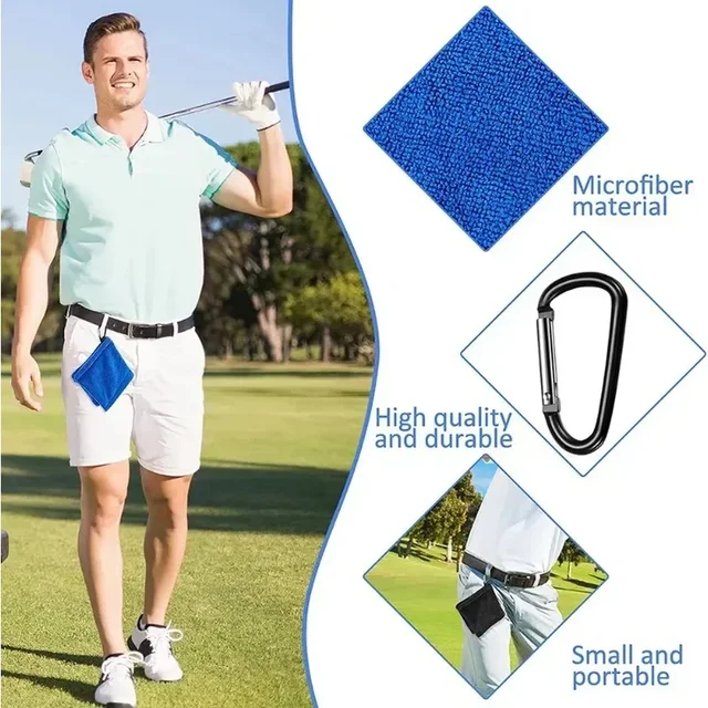 PGM Microfiber Golf Towel with Carabiner – MJ002 3