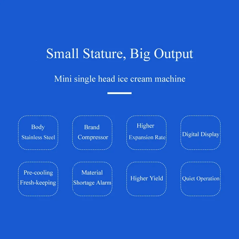 Ice Cream Machine Table Top Hard Ice Cream Yogurt Maker 1400W Automatic Benchtop Gelato Home Appliance Commercial - Image 4