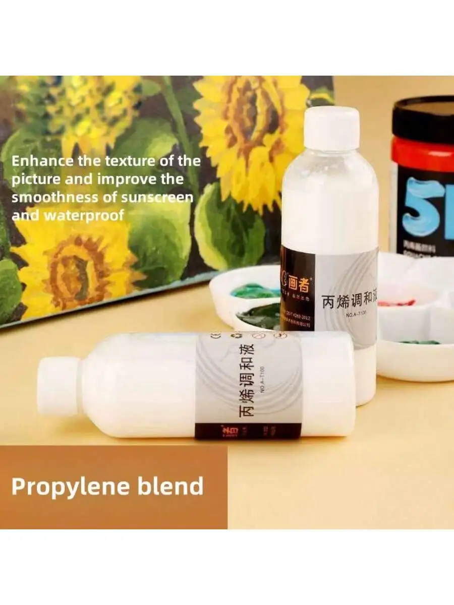 1 bottle /100ml acrylic blend, art supplies Fluid Painting Blend, Gloss acrylic paint thinner 6