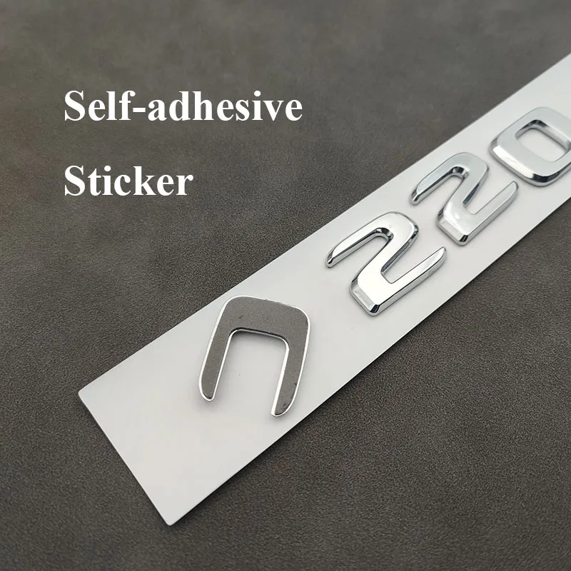 3D ABS Chrom Black CDI C220 Emblem Badge W204 Aufkleber – Bild 2