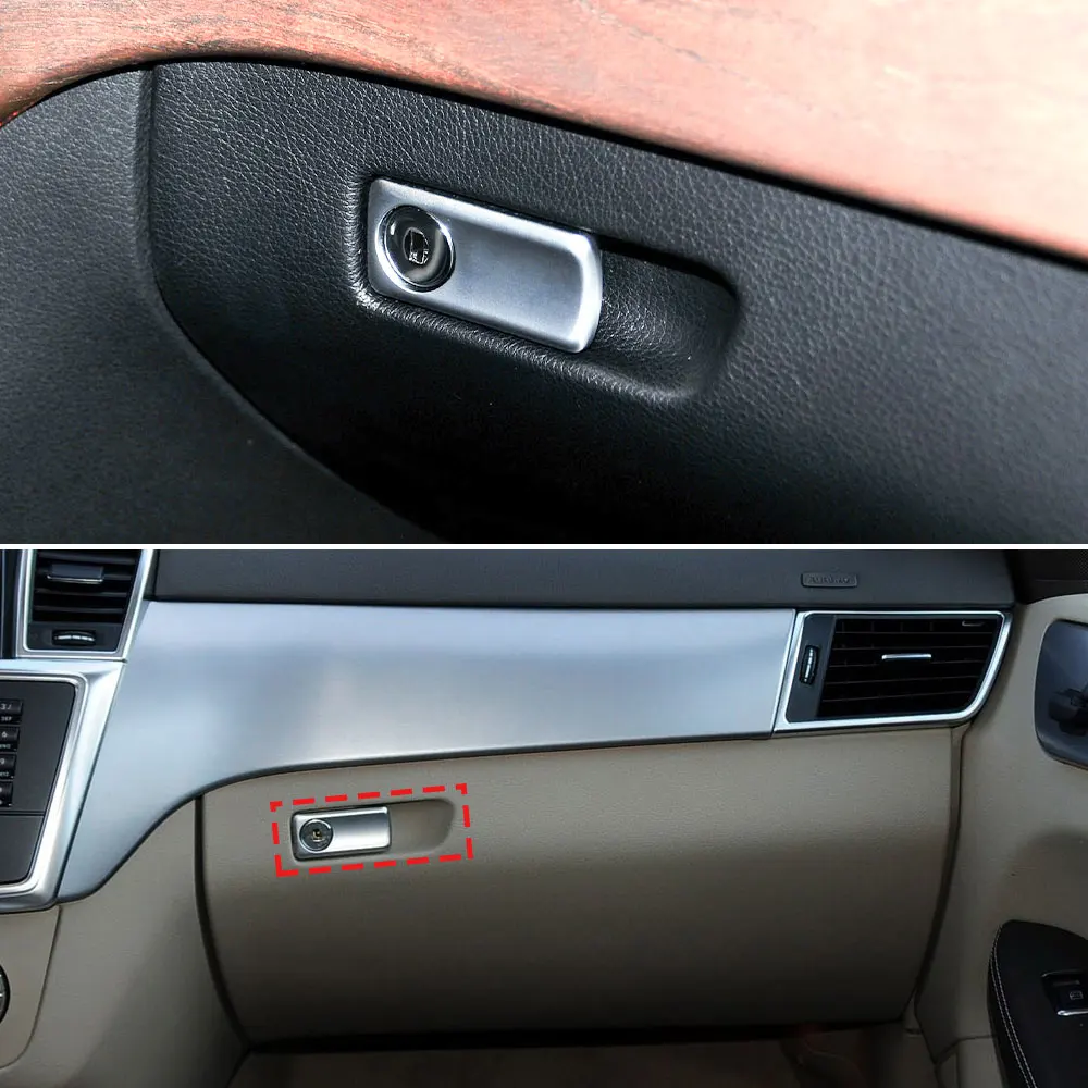 Car Glove Box Handle Cover Lid Lock Toolbox Glove Boxes Cover Switch for Mercedes Benz W166 X166 W292 ML GL GLE GLS Class ML300 glove box lid