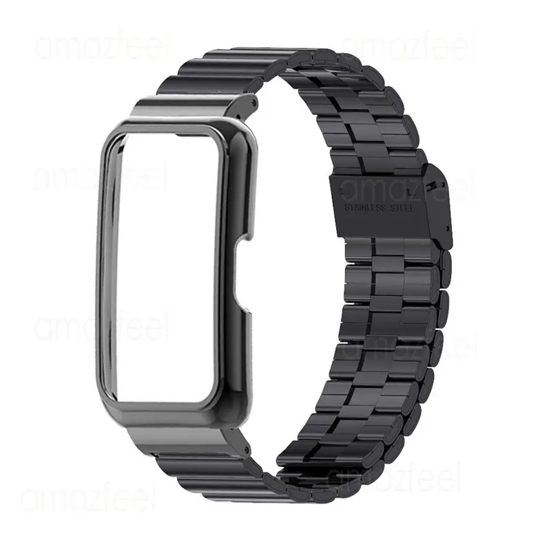 Pulseira de para Pulseira Huawei Protetor de Relógio para Honor Band7 e Pro Pulseira de Metal Pro Aço Inoxidável - Image 3