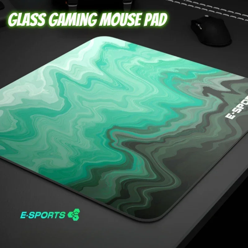 Echome Upgrade Glass Gaming Mouse Pad Fps Game Desk Mat Acessórios para Computador de Escritório Mousepad Suave Presente