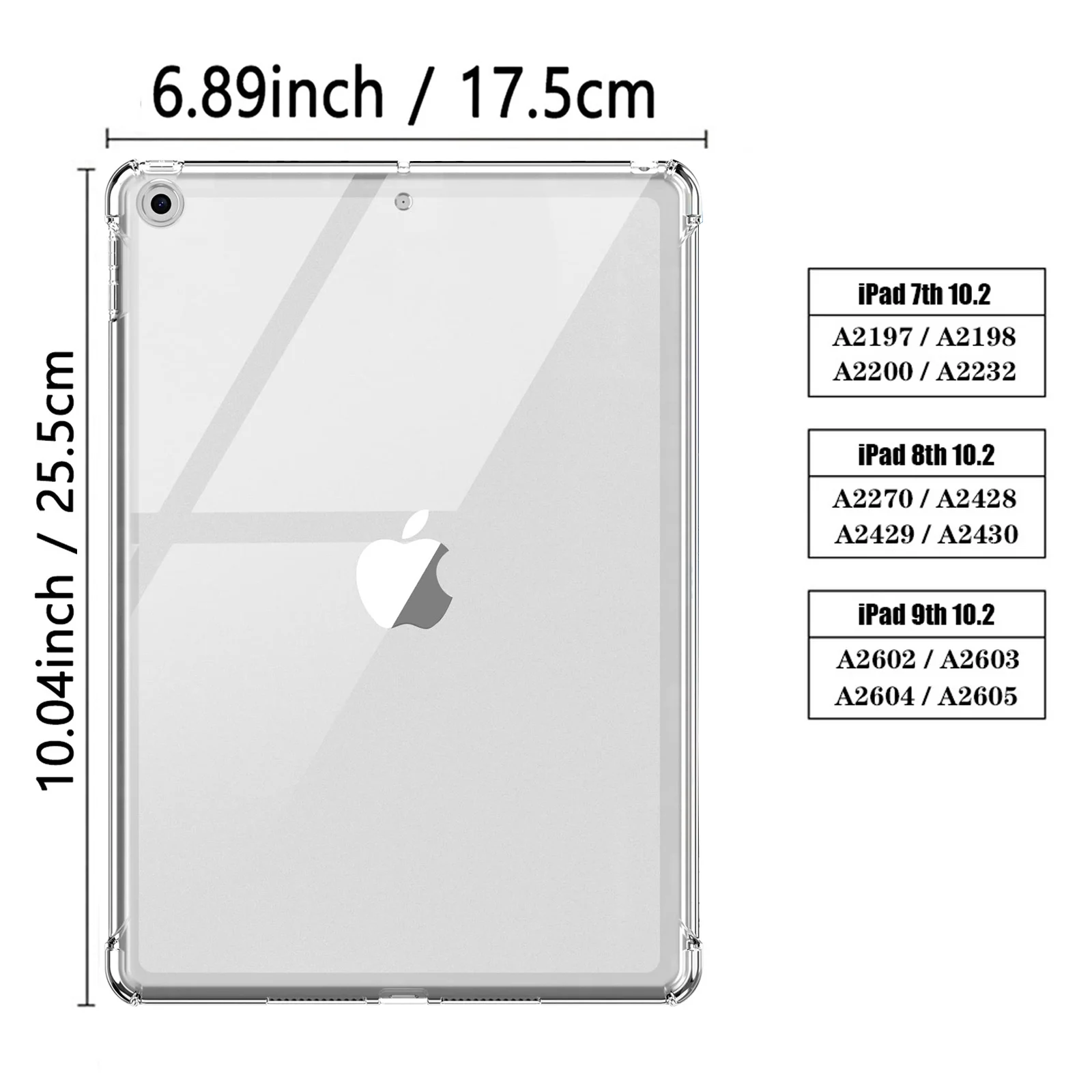 Transparent Shockproof Soft Silicone Case for iPad - Enhanced Protection
