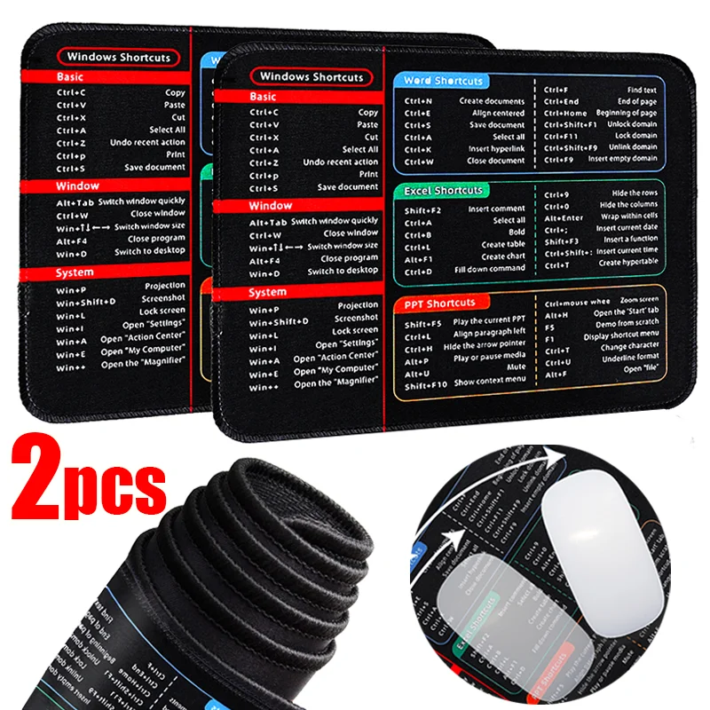 2/1 шт., нескользящий коврик для мыши с клавишами Windows