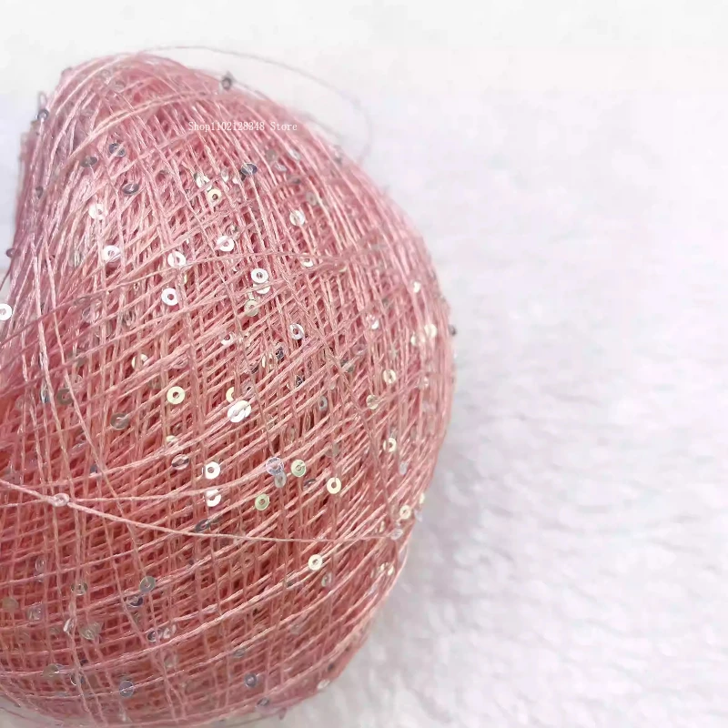 50g/Ball Real Silk Mini Sequin Wire Color Hundred Matching Thread Handmade DIY Knitted Sweater Shawl Hat Hair Clip Materials 5