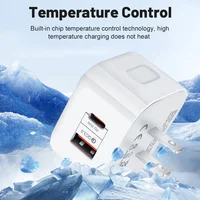 Quick 20W Dual Ports Wall Charger Type-C USB PD Phone Fast Charger Super Quick Charging Power Adapters EU/US/UK Plug For iPhone - Image 3