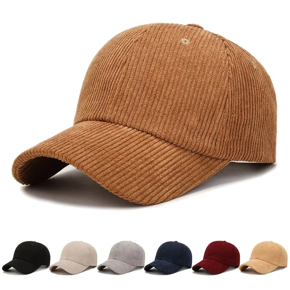 Outdoor Adjustable Hip Hop Spring Autumn Corduroy Baseball Cap Vintage Baseball Hat Women Men
