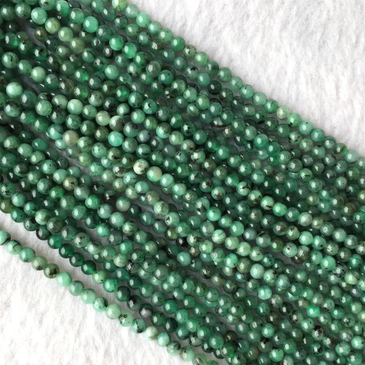 Veemake Natural Emerald Faceted Round Rondelle Edge Cube Coin Disc Beads For Jewelry Making DIY Necklace Bracelets Earrings 4