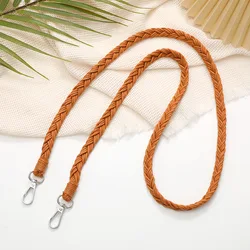 Handwoven Braided Crossbody Bag Strap with Anti - Loss Phone Rope (Brown)