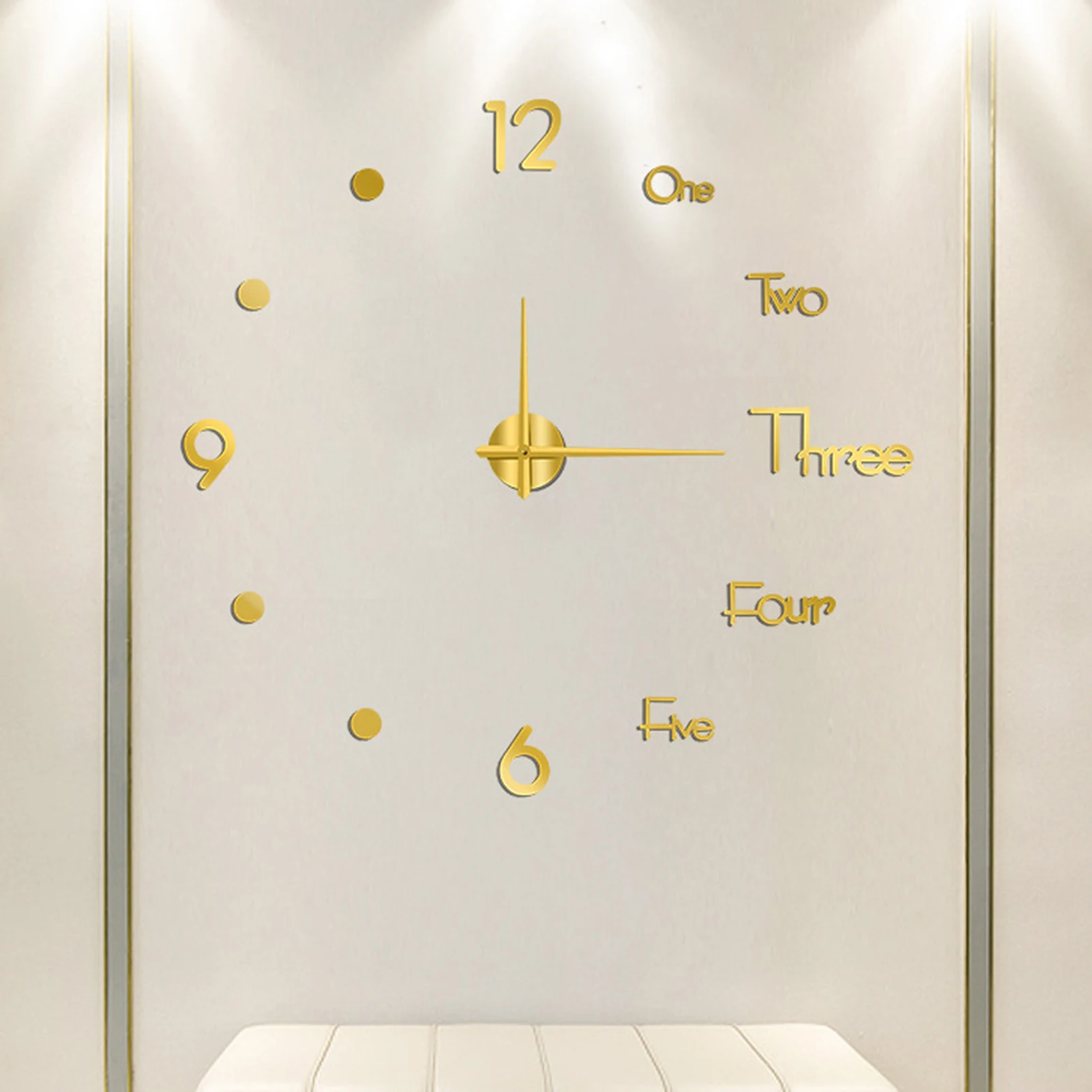 3D Wall Clock Mirror Wall Stickers Creative DIY Clocks Removable Art Decal Sticker Clock Decor for Home Office Room