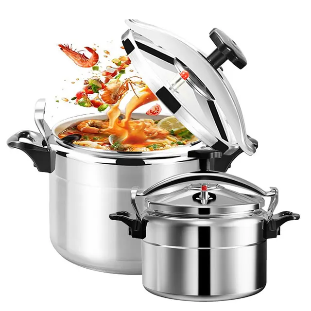 Aluminum 3L/4L/5L/7L Capacity Pressure Cooker Only for Gas Safe Explosion Proof Pressure Canner with Easy Lock Lid 1