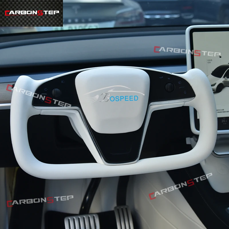 

Model X Style Yoke Steering Wheel with Heating For Tesla Model 3 Y Personalized Racing Leather Customized Model Y 3 2017-2024