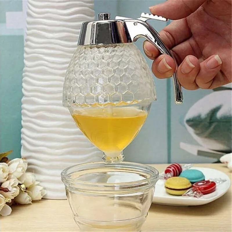 Syrup Extruder Juice Dispenser Bottle Jar Honeypot Honey Syrup Dispenser Press Type Lower Spear Storage Tank Sealed Tank syrup dispenser
