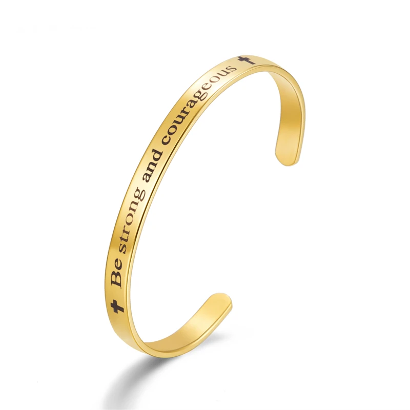 

Classic Stainless Steel Open Bangles Bracelets for Women Men Personalized Engraved Words Letters Bracelet Party Jewelry Gifts