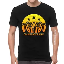 

Apocalypse Now T Shirts Men's T Shirt Cotton Oversized Vietnam War Charlie Don't Surf Tshirt Huey Helicopter Tshirt Tee Top