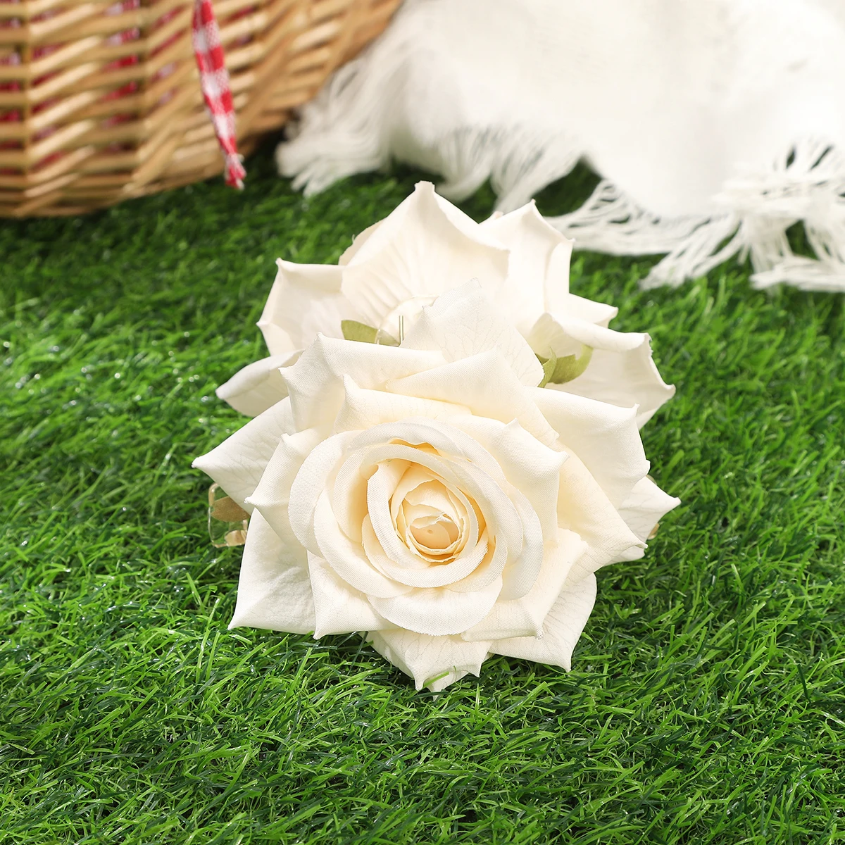AWATYR Große künstliche Blumen-Haarklammer, Rosen-Haarspange, elegantes, hochwertiges Damen-Haar-Accessoire, Opla Petit Nigónс – Detail 2