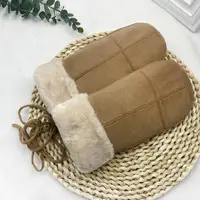 Outdoors Suede Gloves Mitten For Women Winter Warm Driving Gloves Men's Cold Plus Sports Gloves Thick Fingerless Cycling Mittens 1