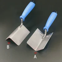 2pcs Corner Trowel Steel Puttying Scraper Plastering Tool With Grip Handle Premium For Scraping Mudding Drywall Hand Tool 2