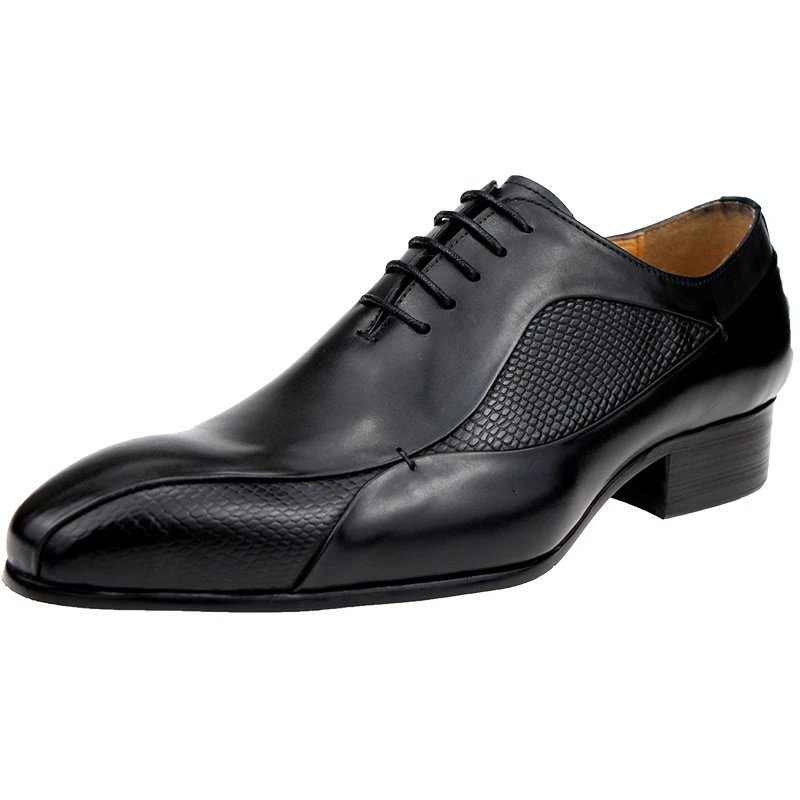 Men's Gentleman Leather Shoes Tuxedo Dress Shoes Classic British Style Lace-up Shoes Formal Office Workplace Business Oxford