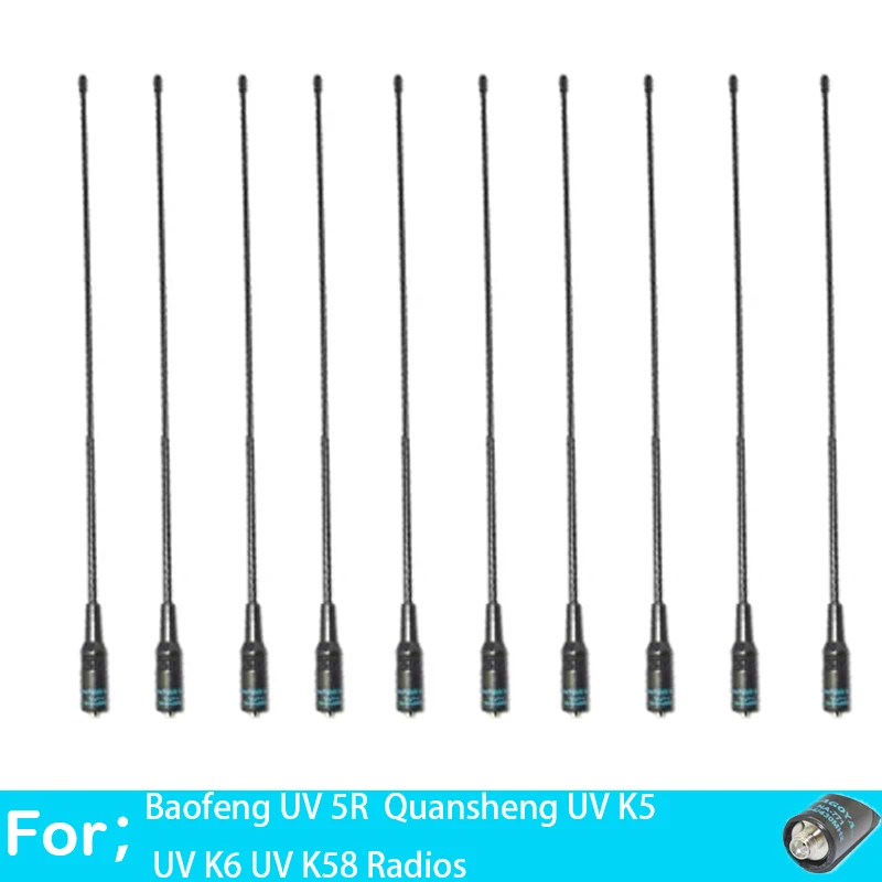 Nuovo 10 Pz Na-771 39Cm Sma-F Vhf Uhf Walkie-Talkie Antenna Per Baofeng Uv 5R Per Hyt Quansheng Uv K5 Uv K6 Uv K58 Radio