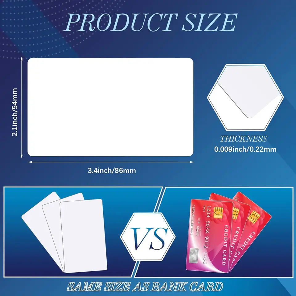 50 Piezas/100 Piezas De Tarjetas De Visita De Sublimación De Aluminio De Doble Cara En Blanco-transferencia De Prensa De Calor, Accorios De Critorio Blancos, 3,4x2,1 Pulgadas - AliExprs 21