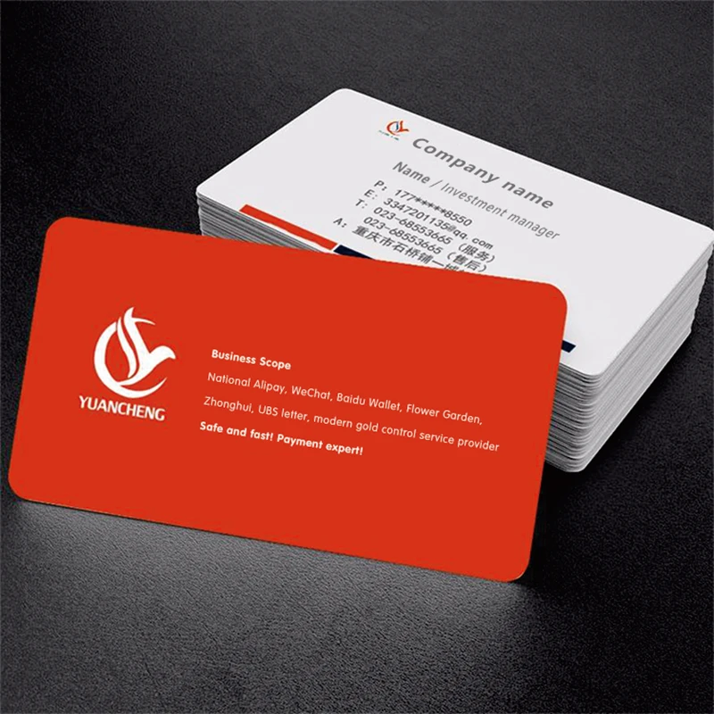 PVC Business Card Photo Numbered Printing ID Cards Waterproof Glossy Matte Pearl Frosted Double-sided 85*54mm 200pcs